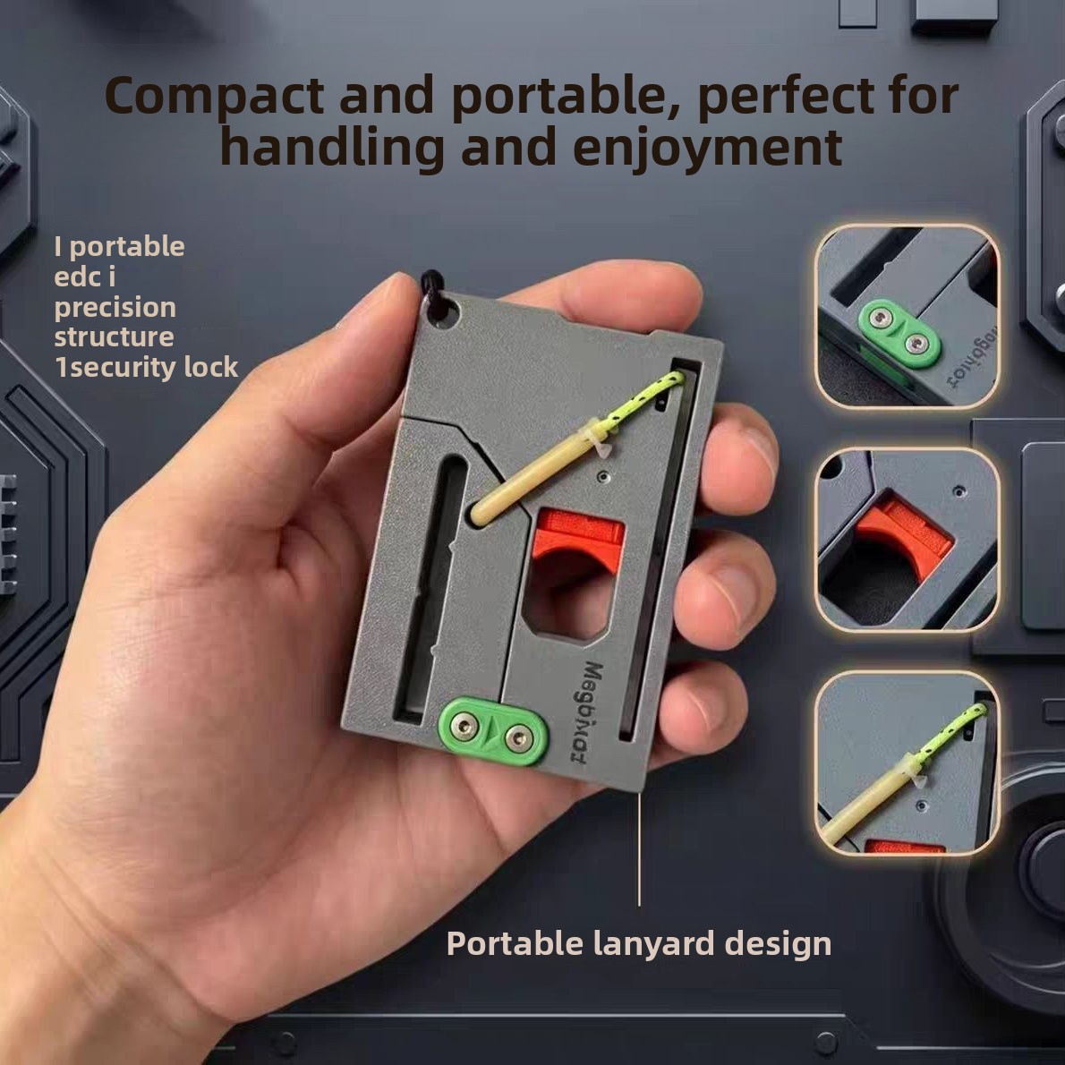 Edc Carry Card - مقلاع بطاقات MagaPivot محمول قابل للطي،