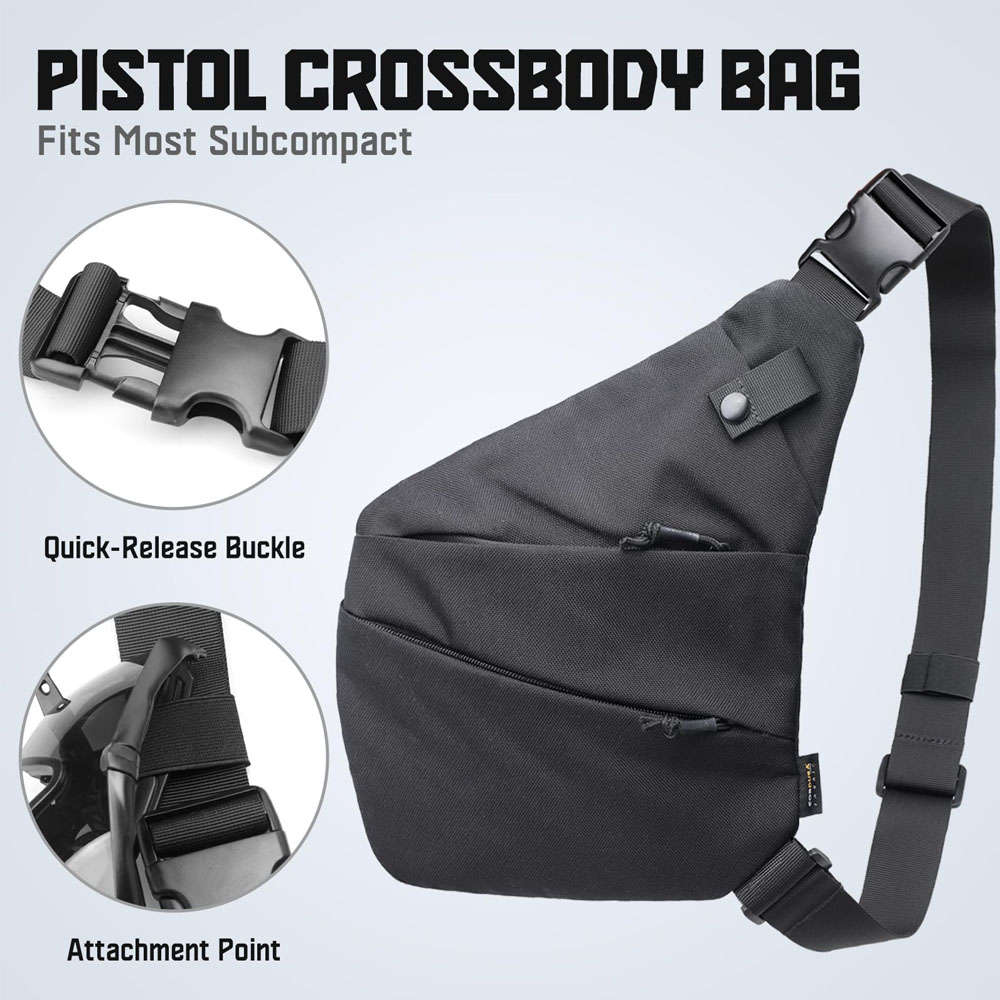 حقيبة حمل بندقية تكتيكية مخفية - مراجعة Edc Pistol Carry Bag وسعره