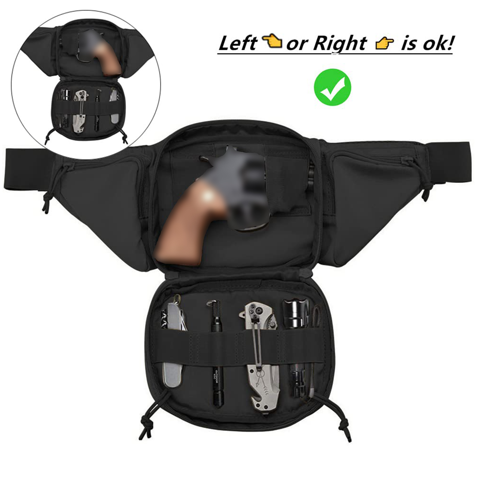 حقيبة خصر تكتيكية لحمل المسدس  - مراجعة Edc Pistol Carry Bag وسعره